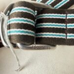 Hackett ceinture rayée cuir tissu taille M