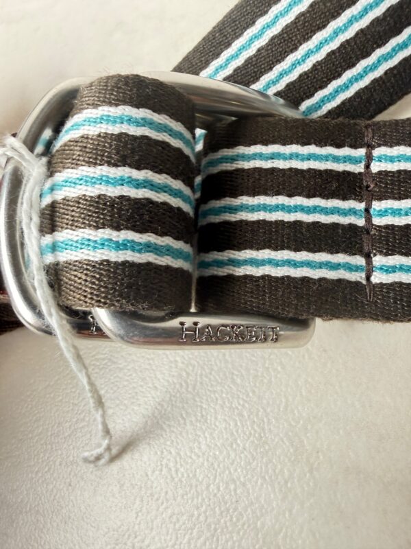 Hackett ceinture rayée cuir tissu taille M