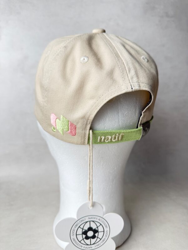 Natif casquette bicolore beige vert réglable