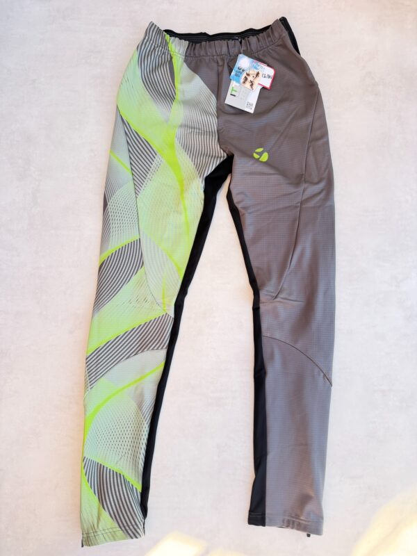 Pantalon long technique sicleri unisexe gris anthracite/noir/vert fluo taille L — vue 2