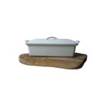 Terrine rectangulaire à couvercle Le Creuset blanc taille 28