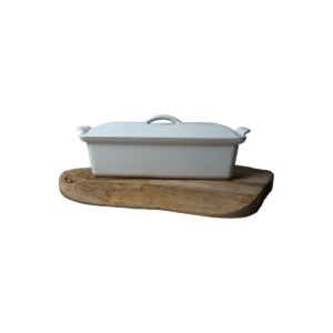 Terrine rectangulaire à couvercle Le Creuset blanc taille 28