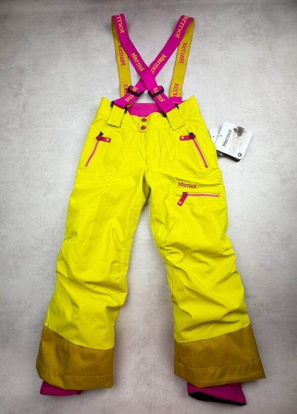 Pantalon de ski à bretelles fille Marmot Girl's Starstruck Pant jaune acide taille S (taille P) — vue 3