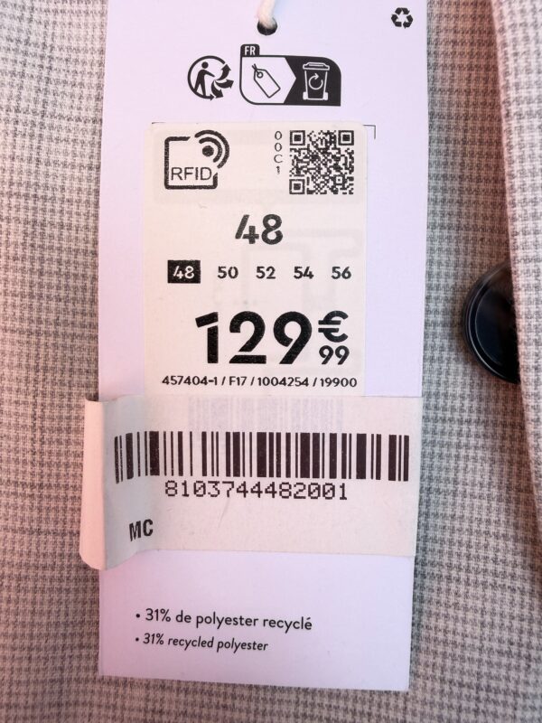 Blazer Jules homme gris clair taille 48 — vue 7