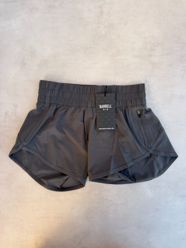 Short de running Barbell Sunrise Runner Short femme gris charbon taille XXS — vue 4
