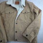 Veste camionneur doublée sherpa Levi's homme beige taille XL — vue 4