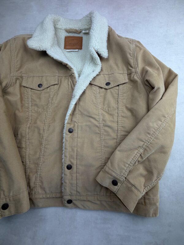 Veste camionneur doublée sherpa Levi's homme beige taille XL — vue 4