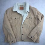 Veste camionneur doublée sherpa Levi's homme beige taille XL — vue 3