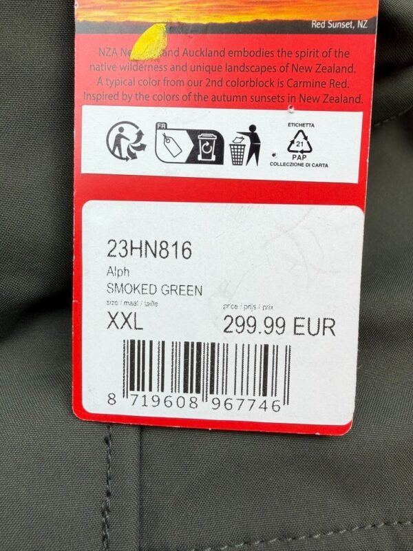Parka à capuche NZA New Zealand Auckland Alpen homme vert kaki taille XXL — vue 7