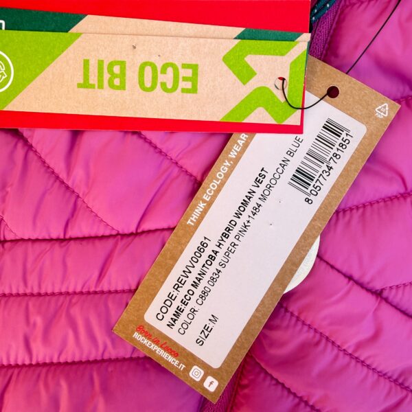 Gilet sans manches hybride matelassé Rock Experience Eco Manitoba Hybrid Woman Vest femme rose taille M — vue 4