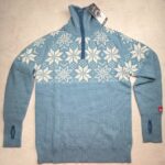 Pull à col zippé Ulvang Rav Kiby WS femme bleu fumé taille XXL — vue 2