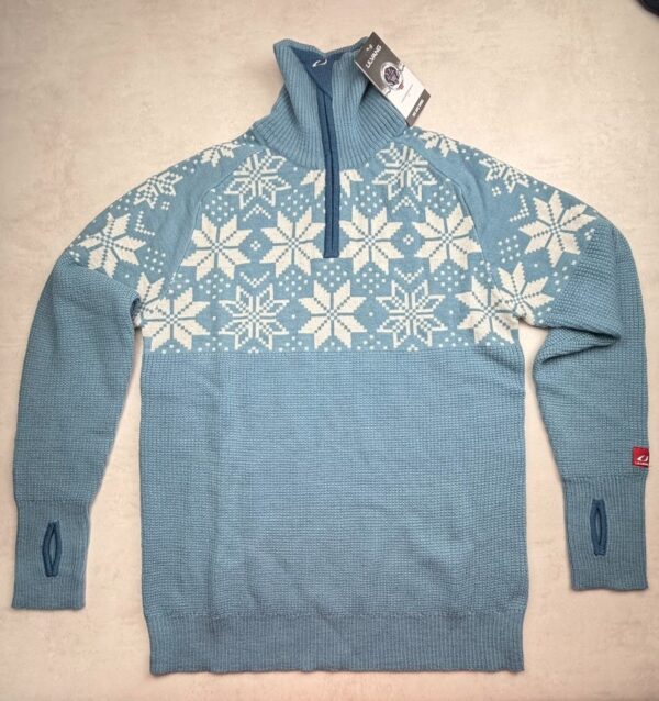 Pull à col zippé Ulvang Rav Kiby WS femme bleu fumé taille XXL — vue 2