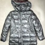 Doudoune à capuche Saturne Paris femme argenté taille 40 — vue 2