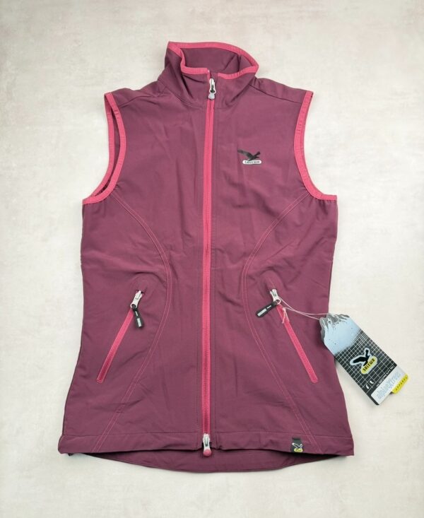 Gilet softshell sans manches Salewa Indra DST W VST femme bordeaux/rose fuchsia taille FR 38 (DE 36, GB 8, IT 42, US S) — vue 2