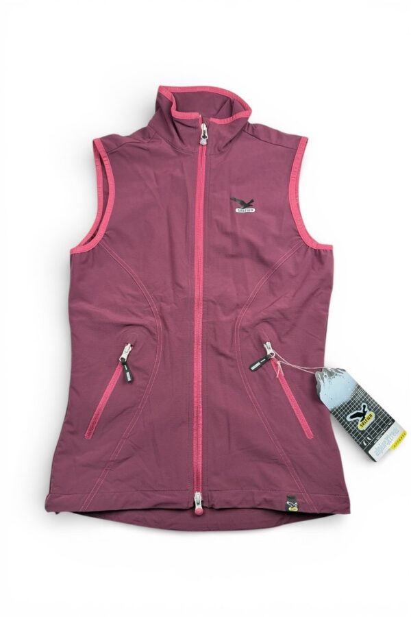 Gilet softshell sans manches Salewa Indra DST W VST femme bordeaux/rose fuchsia taille FR 38 (DE 36, GB 8, IT 42, US S)