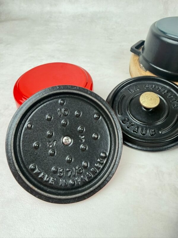 Lot de 3 mini cocottes avec couvercles Staub multicolore taille 10 cm — vue 6