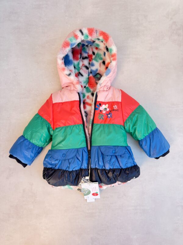 Doudoune réversible à capuche bébé Boboli femme multicolore taille 12 mois (80 cm) — vue 2