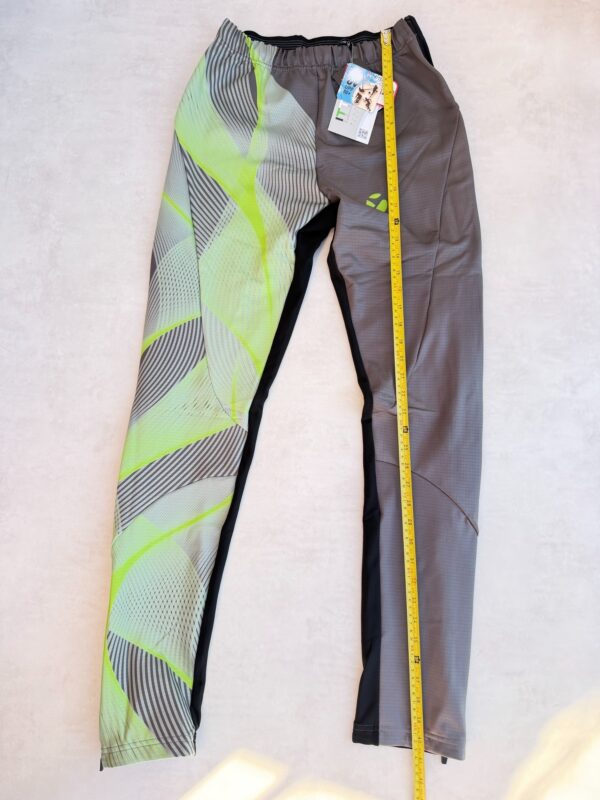 Pantalon long technique sicleri unisexe gris anthracite/noir/vert fluo taille L — vue 3