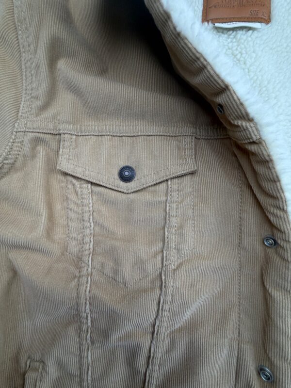 Veste camionneur doublée sherpa Levi's homme beige taille XL — vue 7
