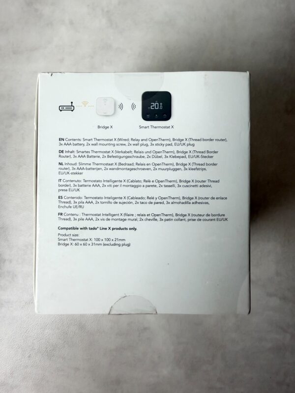 Thermostat connecté filaire tado° Smart Thermostat X Starter Kit blanc/noir — vue 4