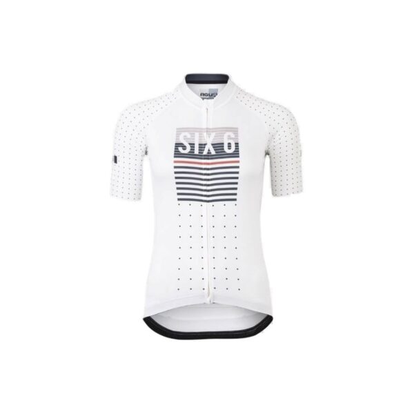 Maillot de cyclisme à manches courtes AGU Six6 Classic III femme blanc taille XXL