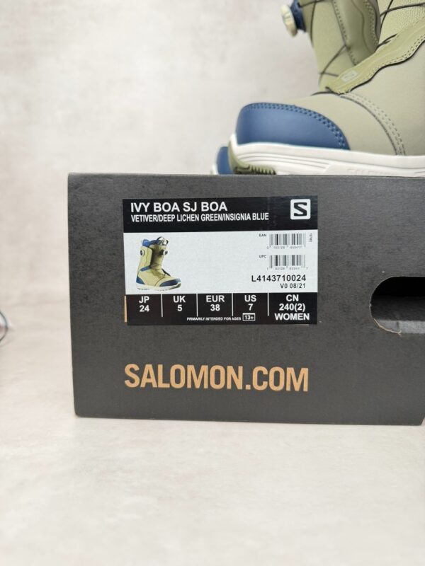 Chaussures de snowboard Salomon Ivy Boa SJ Boa femme vert kaki taille 38 — vue 6