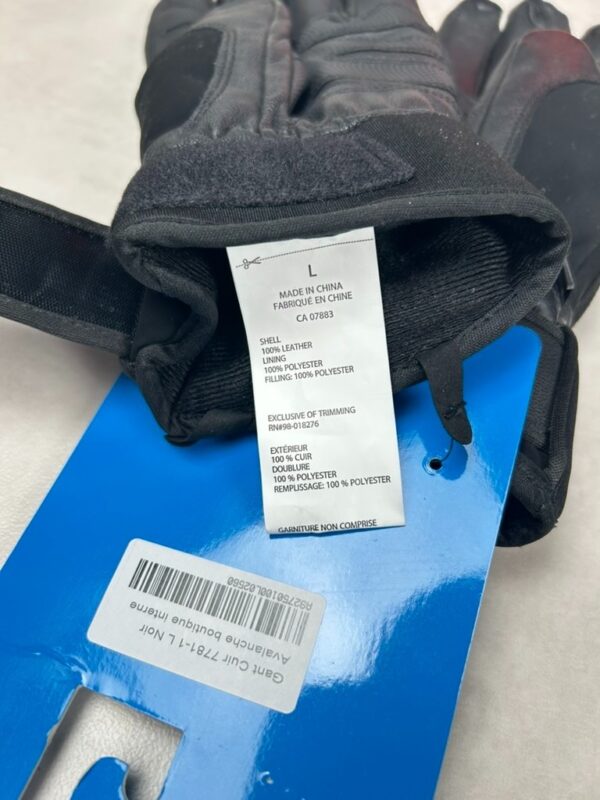 Gants de ski Avalanche unisexe noir taille L — vue 5