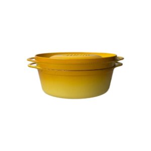 Cocotte ovale avec couvercle Cousances La Doufeu jaune