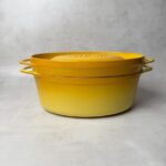 Cocotte ovale avec couvercle Cousances La Doufeu jaune — vue 2