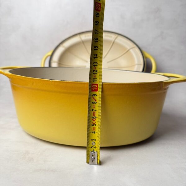 Cocotte ovale avec couvercle Cousances La Doufeu jaune — vue 10