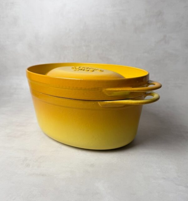 Cocotte ovale avec couvercle Cousances La Doufeu jaune — vue 13