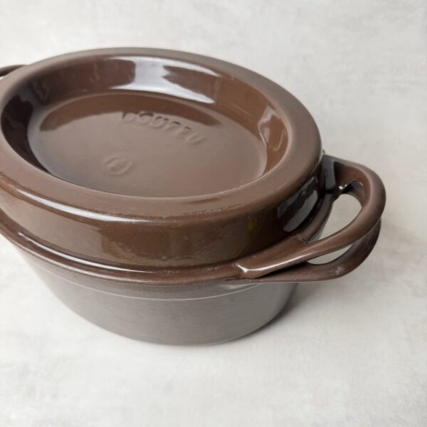 Cocotte Doufeu avec couvercle Cousances marron taille 16 — vue 16