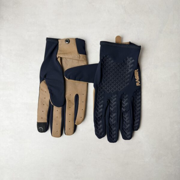 Gants de moto Racer Iron homme beige/bleu marine taille XXL — vue 2