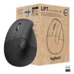 Souris verticale ergonomique sans fil pour gaucher Logitech Lift for Business Left noir — vue 2
