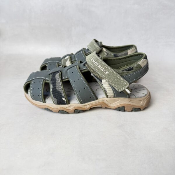 Sandales enfant Lumberjack kaki taille 34 — vue 3