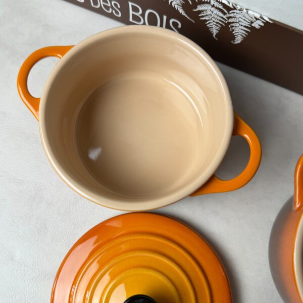 Coffret de mini-cocottes rondes avec couvercles Le Creuset Mini Round Cocotte Autumn Leaves multicolore automnal — vue 4