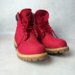 Bottines à lacets Timberland Radford Canvas Boot unisexe rouge taille 43 — vue 4
