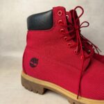 Bottines à lacets Timberland Radford Canvas Boot unisexe rouge taille 43 — vue 5