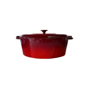 Cocotte ovale avec couvercle Paul Bocuse rouge bordeaux taille 35 cm