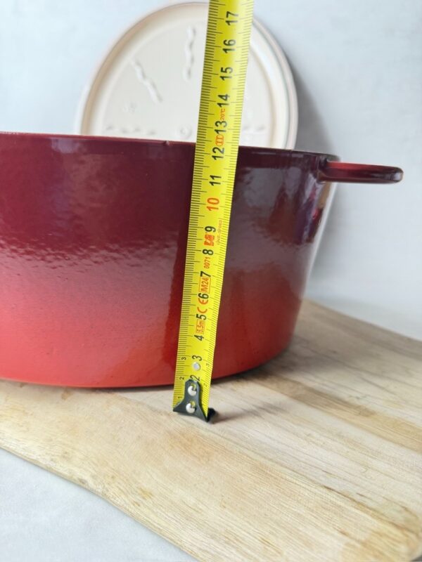Cocotte ovale avec couvercle Paul Bocuse rouge bordeaux taille 35 cm — vue 12