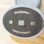 Cocotte ovale avec couvercle gris moucheté — vue 8