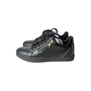 Baskets basses à lacets et zip latéral Geox D Blomiee C femme noir taille 37