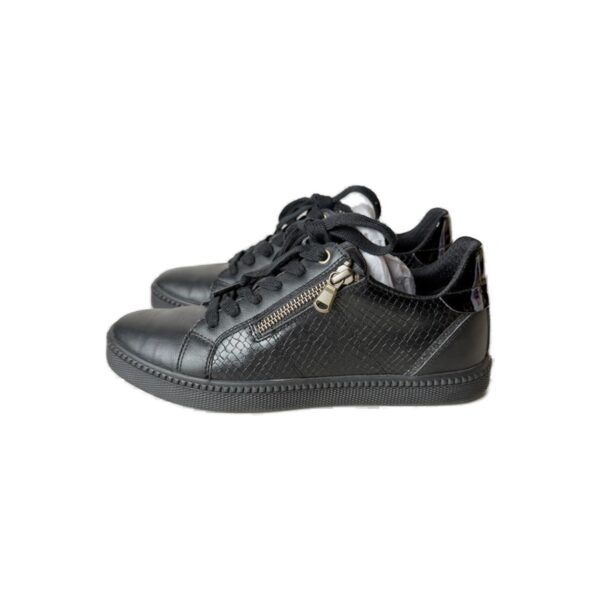 Baskets basses à lacets et zip latéral Geox D Blomiee C femme noir taille 37