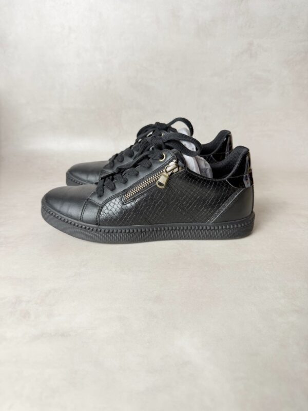 Baskets basses à lacets et zip latéral Geox D Blomiee C femme noir taille 37 — vue 3