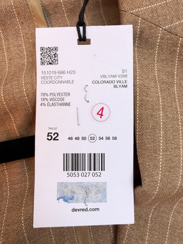 Veste de costume Devred BLYAM homme beige taille 52 — vue 6
