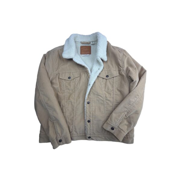 Veste camionneur doublée sherpa Levi's homme beige taille XL — vue 2