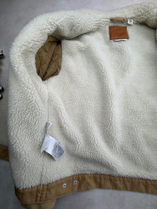 Veste camionneur doublée sherpa Levi's homme beige taille XL — vue 8