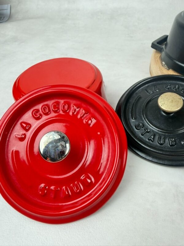 Lot de 3 mini cocottes avec couvercles Staub multicolore taille 10 cm — vue 5