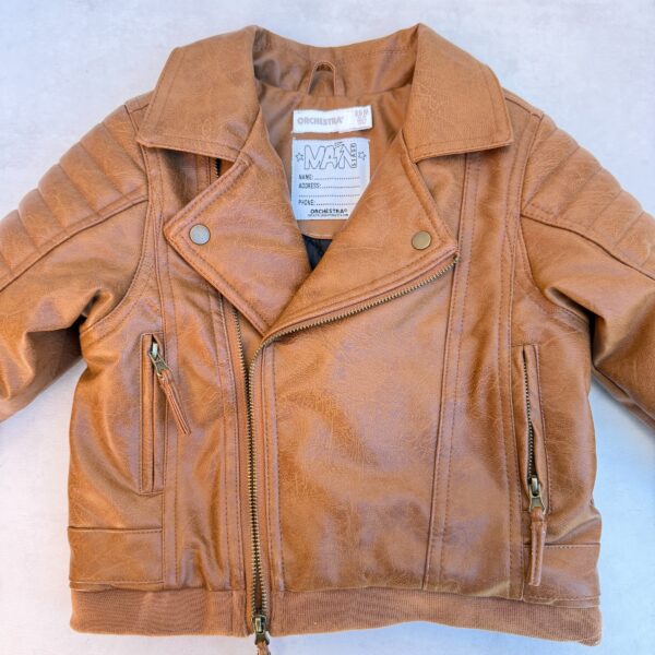 Veste biker enfant Orchestra camel taille 36 mois / 98 cm — vue 3
