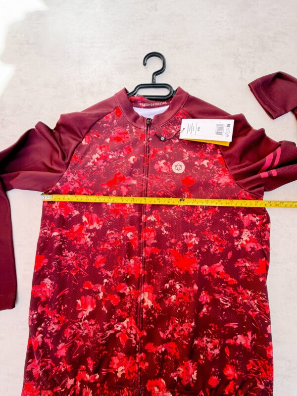 Maillot de cyclisme manches longues AGU Abstract Flower Jersey LS Essential Women Modica femme bordeaux taille XXL — vue 9